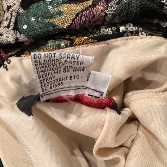 NWT Mac Duggal Floral Sequined Embroidered One Shoulder Trumpet Gown Size 2 - Picture 13 of 16